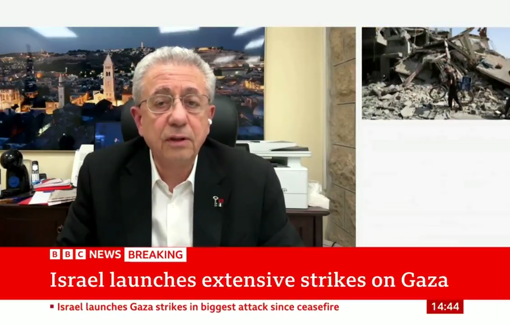 Thumbnail preview image for the video titled: "We had a ceasefire at 2:30 this morning. Israel violated the ceasefire by conducting 100 air strikes on the civilian population"