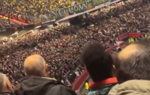 Thumbnail preview image for the video titled: Maccabi Tel Aviv supporters whistled during the tribute to the victims of the floods in Spain